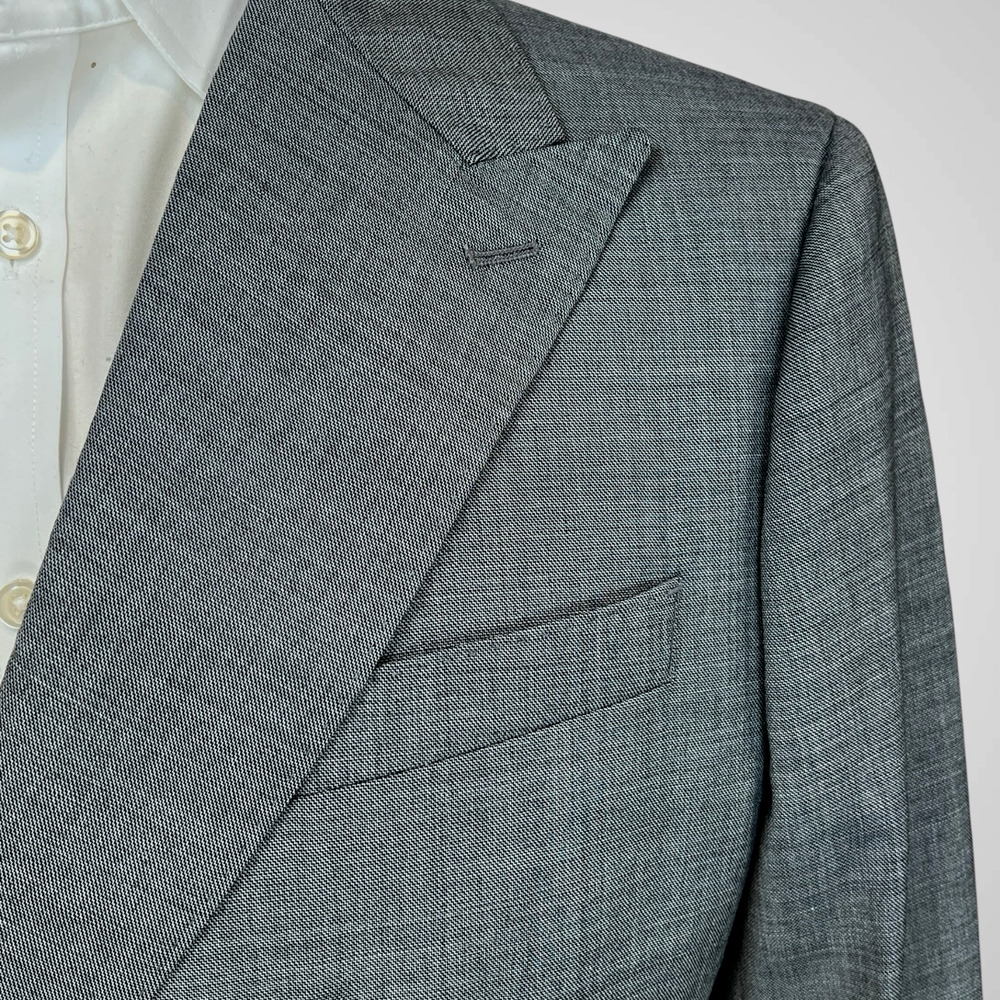 Bonobos Marzotto Italian Wool 38R 29x34 Gray Double Breasted Statement Suit - Picture 7 of 16